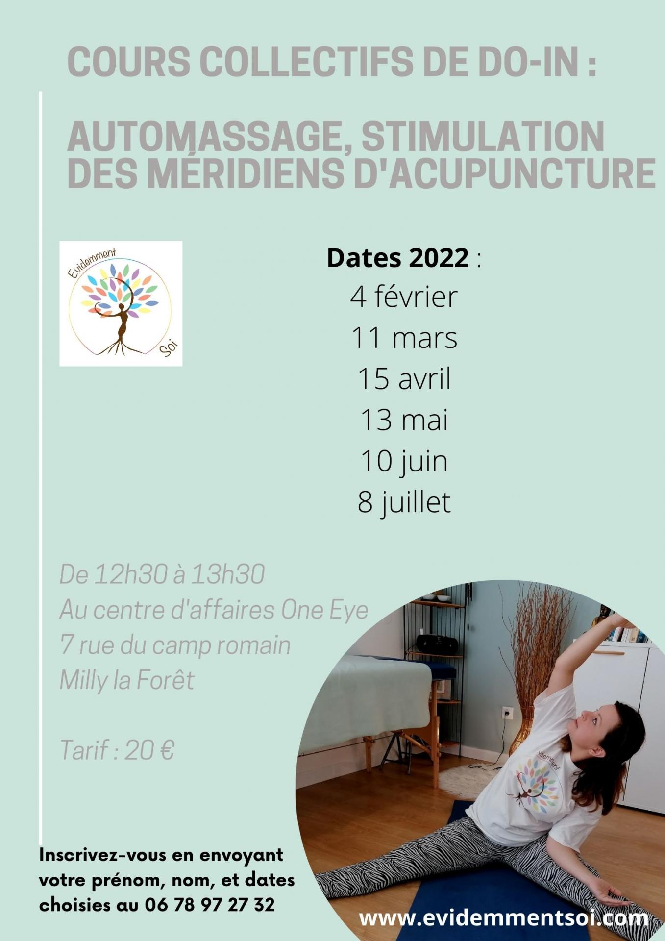 Cours collectifs de do in automassage stimulation des meridiens d acupuncture