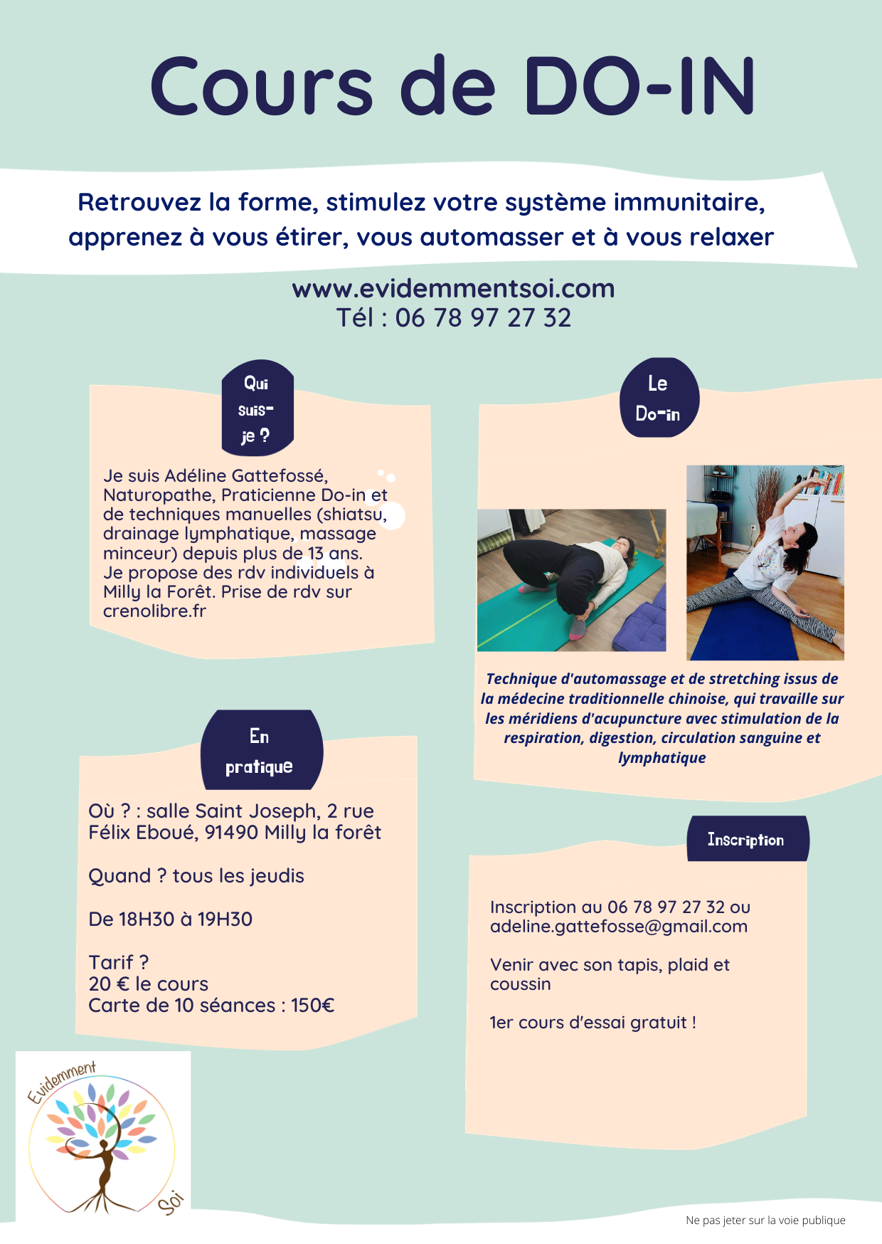 Cours collectifs de do in automassage stimulation des meridiens d acupuncture