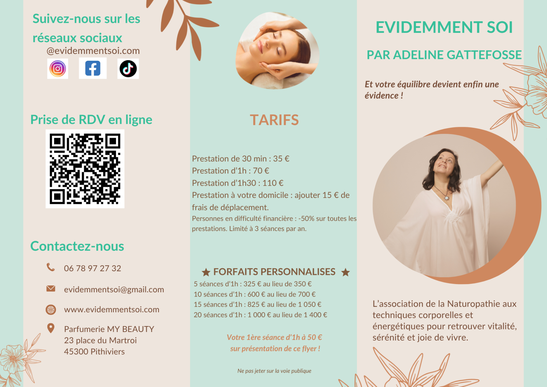 plaquette recto Evidemment Soi